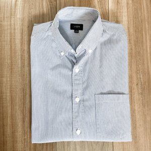 J. Crew Oxford Shirt - Blue Strip - Flex - Small